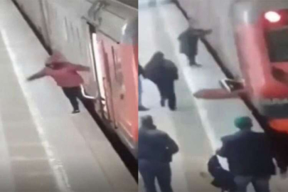  Moskova'da ayağı metronun kapısına sıkışan kadın sürüklendi