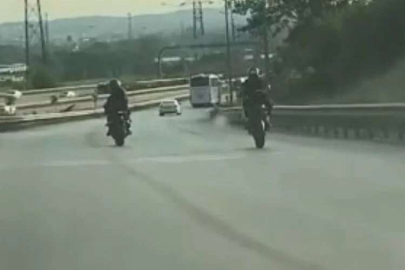 Bursa'da motorcular azraille dans etti!