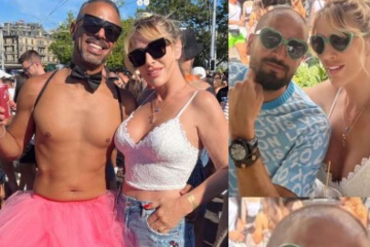 Seda Sayan ile eşi Çağlar Ökten LGBT yürüyüşünde