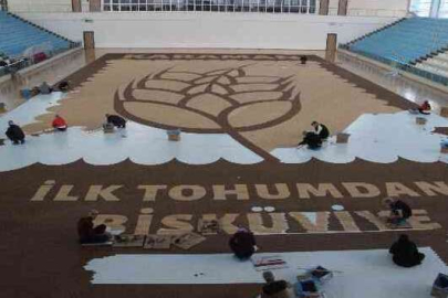 3 ton bisküviden yapılan dünyanın en büyük buğday başağı