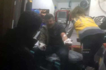 Kavgada arkadaşının kulağını kesti