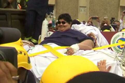 Evinden vinçle çıkarılmıştı, tam 542 kilo verdi!