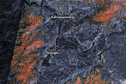 NASA, 3 bölgedeki deprem hasarını gösteren haritayı yayınladı!