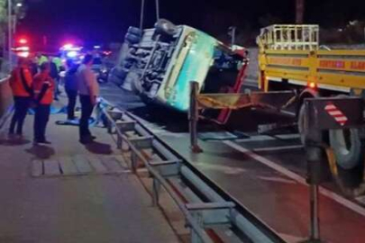 Alanya Kestelspor'u taşıyan otobüs kaza yaptı!