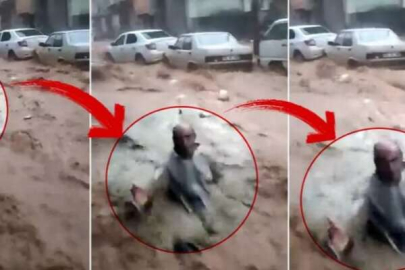 Sele kapılan vatandaşa el uzatmak yerine video çekti