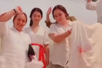 Mide bulandıran geleneğin videosu sosyal medyada viral oldu