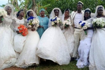 Ugandalı iş insanı aynı gün 7 kadınla evlendi