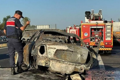 Düzce'de alev alan araçtaki sürücü hayatını kaybetti