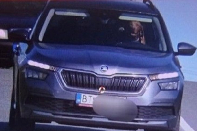 Otomobilin sürücü koltuğundaki köpek radara yakalandı