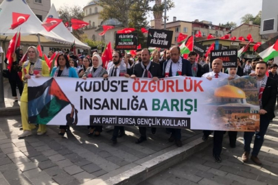 AK Parti Bursa'dan Filistin'e destek yürüyüşü