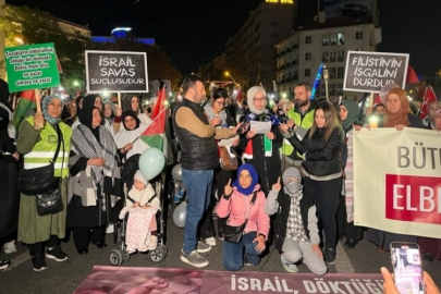 Ankara'da Filistin'e destek yürüyüşü