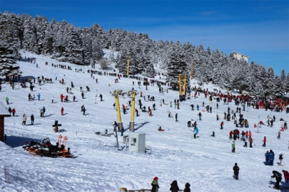 Uludağ'da sömestr tatili yoğunluğu!
