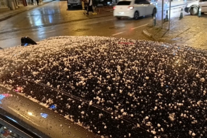 Bursa'da graupel yağışı!