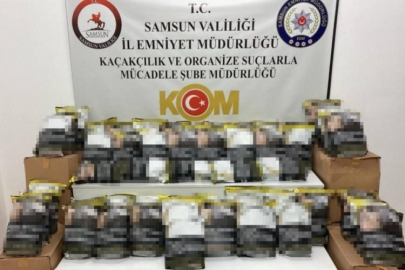 Samsun'da kaçak tütün mamulleri ele geçirildi