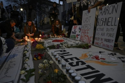 ABD'de Gazze'ye destek için kendini yakan ABD'li asker Bushnell anıldı