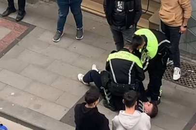 'Kafayı vuracağım' diyerek tehdit ettiği polise tekme attı