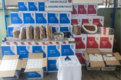 Ankara'da kaçak tütün ürünü ele geçirildi