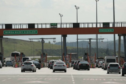 Bursa Kuzey Gişeleri’nde trafik yoğunluğu