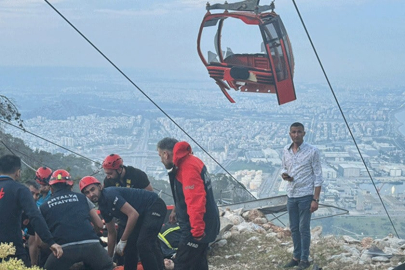 Antalya'da 1 kişinin öldüğü teleferik kaza anı