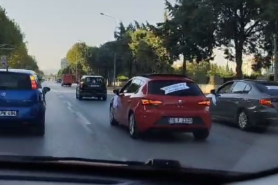 Bursa'da düğün konvoyu yolu kapattı!