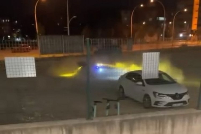 Arazi aracı ile dakikalarca drift attı!