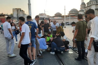 Taksim'de genç kız, epilepsi nöbeti geçirdi