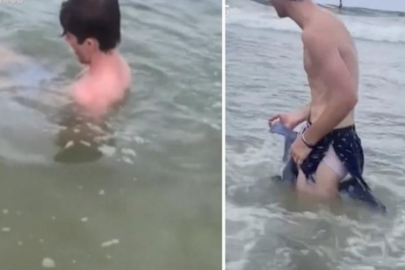 Suda çözülen mayo denize girer girmez erimeye başladı