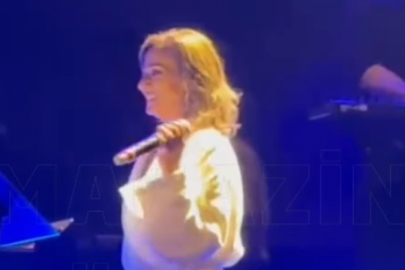 Yıldız Tilbe sahneye bornozla çıktı!