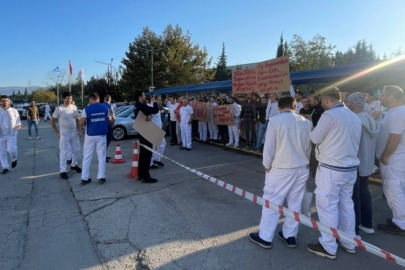 Bursa'da işçilerden eylem!