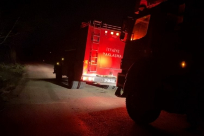 Bursa İnegöl'de fabrika bacasında çıkan yangın söndürüldü