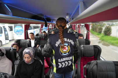 Bayram dönüşü yolcu otobüslerinde kemer denetimi
