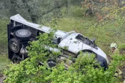 Bursa'da feci şekilde şarampole yuvarlandı!