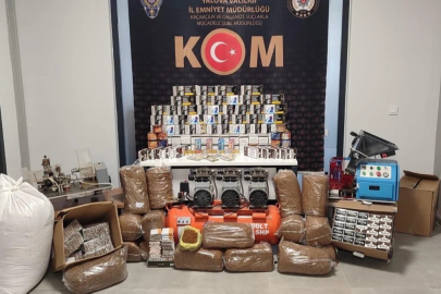 Yalova’da kaçak tütün operasyonu: 8 gözaltı