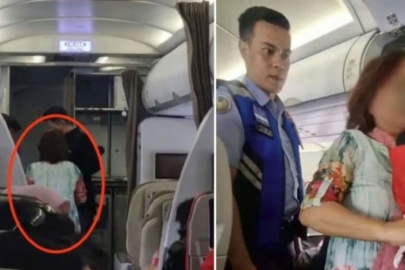 Uçakta bomba alarmı! Dışarı atıldı...