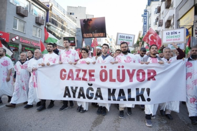 Bursa'da Filistin'e destek yürüyüşü!