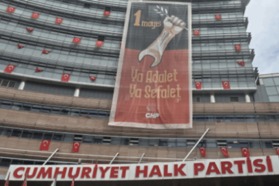 CHP'nin 1 Mayıs pankartında 'Adalet' çağrısı