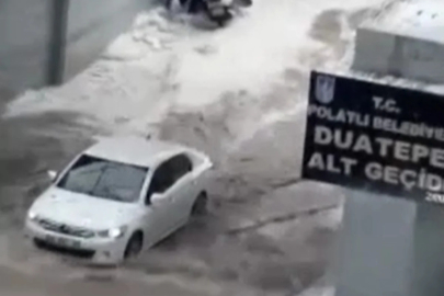 Ankara'da şiddetli sağanak ve dolu yağışı