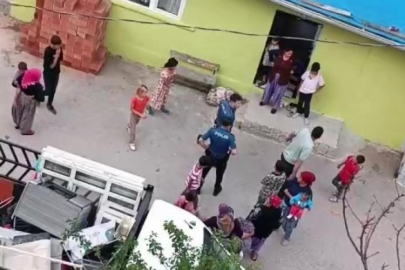 Taraflar birbirine girdi! Tuğlalar havada uçuştu...