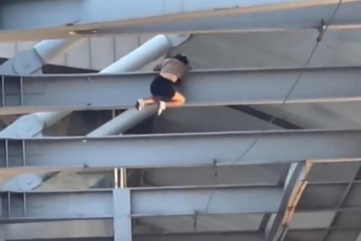 Metro köprüsünün altında korku dolu anlar!