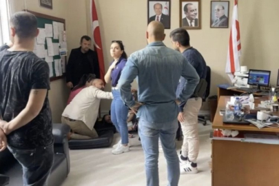 Başörtülü öğrenciyi içeri almamaya çalışan müdür bayıldı!