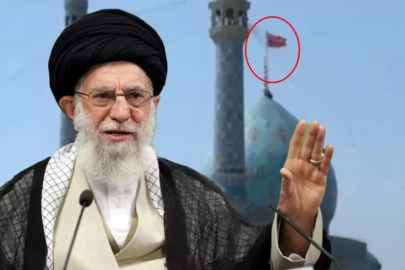 İran'dan intikam mesajı! Kırmızı bayrak göndere çekildi