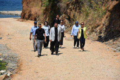 Bursa Gemlik'te yeni sahil yolunda çalışmalar ilerliyor