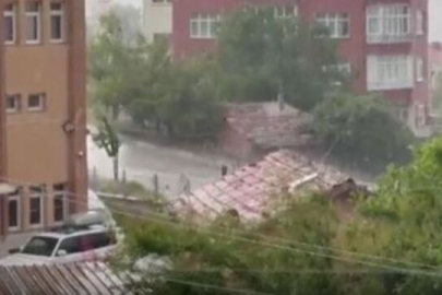 Yozgat'ta dolu ve sağanak etkili oldu