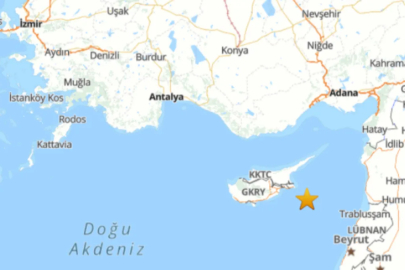 Akdeniz'de 4.4 büyüklüğünde deprem
