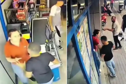 Bursa'da zincir markette infial yaratan görüntüler!