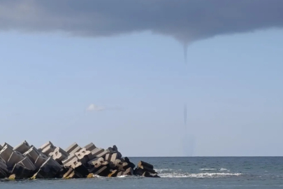 Düzce açıklarında deniz hortumu paniği