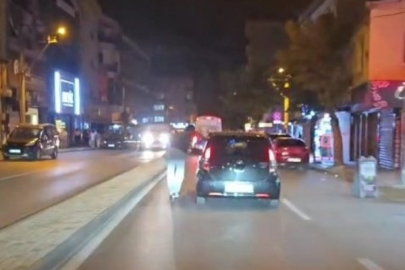 Bursa'da trafikte ilginç anlar!