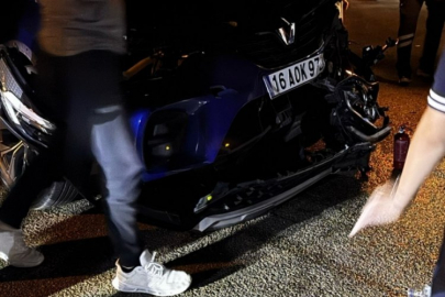 Bursa'da ters yönden gelen otomobil can yaktı!