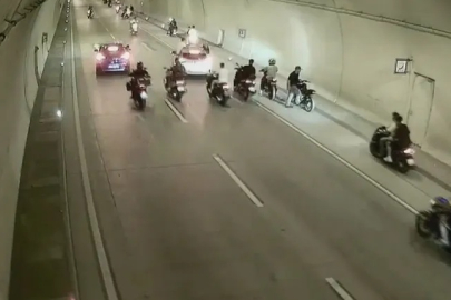 İstanbul Beyoğlu'nda tüneli kapatan motosiklet sürücülerine 133 bin lira ceza