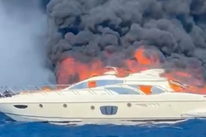 Muğla Bodrum'da lüks yat küle döndü
